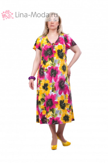 Платье "Олси" 1505029 ОЛСИ (Цветы яркие)